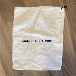 Manolo Blahnik White Drawstring Dust Bag